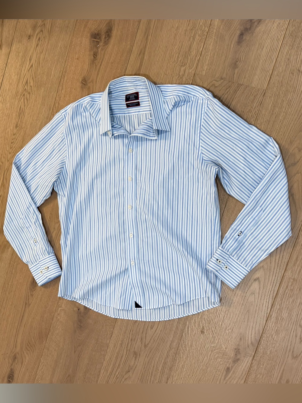 UNTUCKit Monteverro Blue and White Stripe Dress Shirt